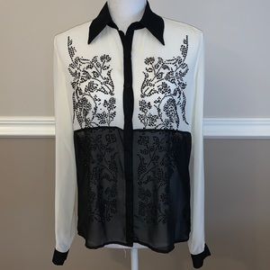 Clover Canyon embellished sheer blouse